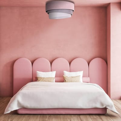 Duolla Plafondlamp Pastel Trio Ø 60 cm roze/grijs/lichtgrijs