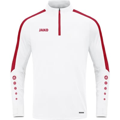 Jako Power Ziptop Kinderen - Rood / Wit | Maat: 128