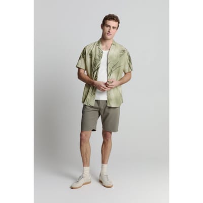 No Excess Shirt Short Sleeve Revers Collar Allover Printed Mint Size: S | Casual Shirts Outlet | Heren | Groen