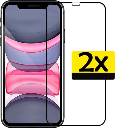 Screenprotector - Geschikt voor Apple iPhone 11 / XR - 2 Stuks - Full Cover - Beschermglas - Gehard Glas - Tempered Glass - Screen Protector