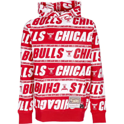 Herenhoodie Nba Teamwrap Hoodie Hardwood Classics Chibul Rood