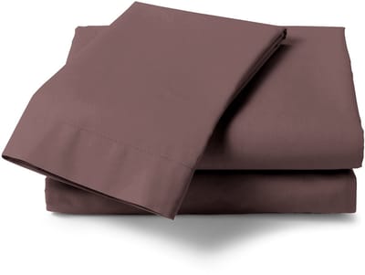 Heckettlane Laken Elementi - Onderlaken 160x290 cm - Bedlaken van 100% Katoen-Satijn - Bruin