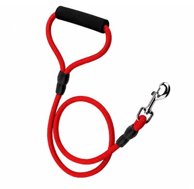 Nobleza Hondenriem - 120 cm - Soft Grip Handvat - Sterke Uitlaatriem - Puppyriem - Polyester - Rood