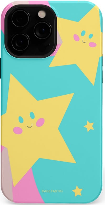Casetastic Hoesje Geschikt voor Apple iPhone 13 Pro Magsafe - Stijlvolle Beschermende Duo-layer Case - Roze Sterrenlicht