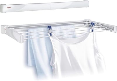 ZMR® Wanddroogrek - Wasrek - Droogrek - 7.2m - Wit - 104cm x 54cm x 9cm