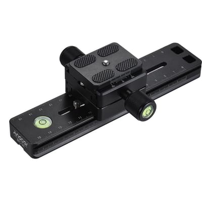 Universele 180 mm lange schuifplaat met snelsluiting + klem voor Arca Swiss DSLR black