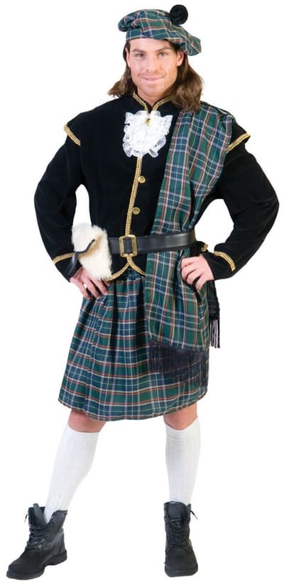 Schotse Heer Blue Tartan Kostuum - Maat 60-62