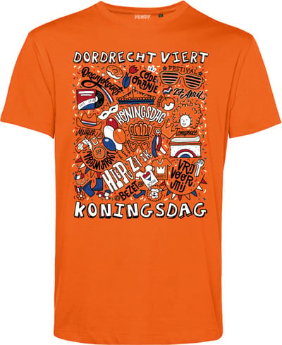 T-shirt Dordrecht Oranjekoorts | Oranje | maat XS