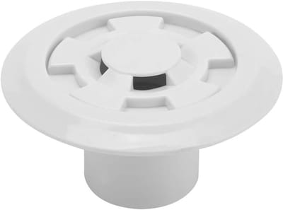 Zwembad Afvoer - Overloop Outlet - Watermanagement Zwembad - Duurzaam ABS Materiaal - 11 x 11 x 6 cm - Wit