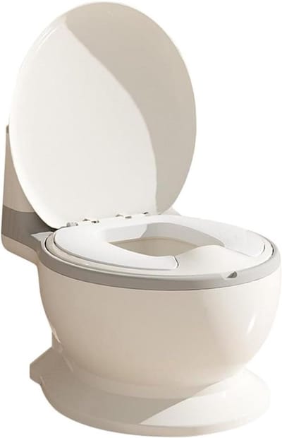 Toiletverhoger Kinderen - Potje Zindelijkheid - Zelfstandig Toiletgebruik - 3-in-1 Opvouwbaar Ontwerp - Verstelbare Hoogte - Grijs