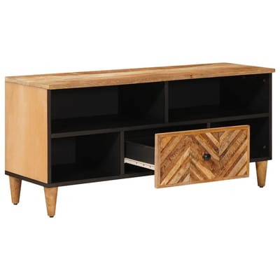 vidaXL - Opbergkasten - Bruin - 100 - x - 33,5 - x - 46 - cm - Massief - Mango - Hout