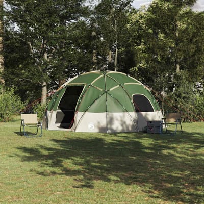 vidaXL - Koepeltent - met - dak - met - opslag - Groen - 475 - x - 475 - x - 235 - cm - taft