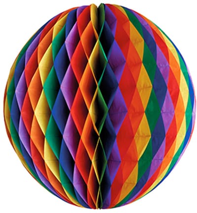 10x Decoratie bal Ø 30 cm Rainbow brandvertagend