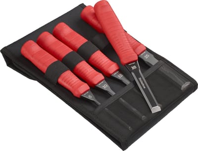 Hultafors beitelset in etui - 6/10/12/16/25mm