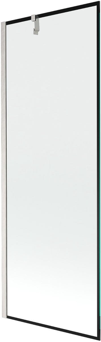 Mexen Next badwand scherm 1-deurs 70 x 150 , zwart frame, geborsteld nikkel - 895-070-000-00-70-97