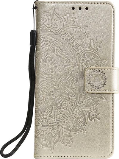 Shop4 - Poco X4 GT Hoesje - Wallet Case Mandala Patroon Goud