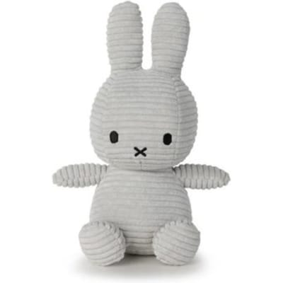 Nijntje eco corduroy knuffel, 23 cm, zacht grijs