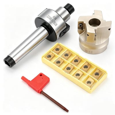 CNC Frees Set voor Precisie Bewerking, 10-delige APMT1604 Hardmetaal Frees, MT2-FMB22 Houder, Geschikt voor CNC Draaibanken en Freesmachines