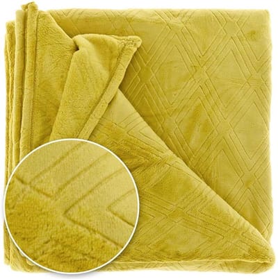 D- Unique Living | Plaid Auke 150x200cm bamboo yellow