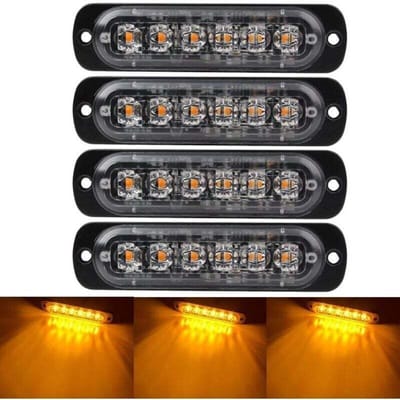 noodwaarschuwingslichten voor voertuigen, noodverlichting voor vrachtwagens, stroboscooplichten, 6 waterdichte opbouw-LED's, AAFGVC