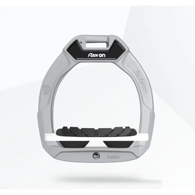 Veiligheidsstijgers voor paardrijden Gehellen Grip Aluminium/Wit/Zwart kinderen Flex-On Safe-On