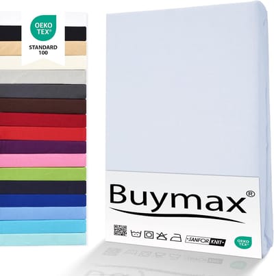 Hoeslaken Jersey 200x200 cm 100% Katoen voor Matras tot 25 cm Hoogte Wit