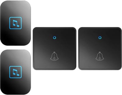 Draadloze Deurbel Set - Plug-in Bel - Bezoekers Ontvangen - Anti-interferentie Werking - 300M Bereik - Zwart