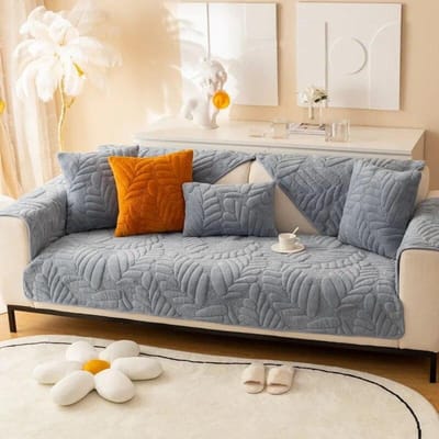 Stof antislip moderne eenvoudige bankhoes hoes handdoek zitkussen hoes doek koraalfleece nieuw kort pluche bankkussen 70x70cm