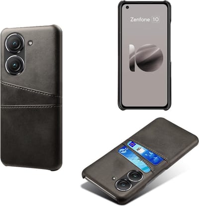 Back Cover met Opbergvakjes voor Asus Zenfone 10 / 9 _ Zwart