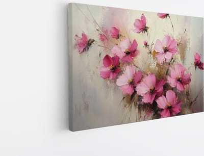 Saammp Canvas Schilderij - Wilde Bloemen in Weide - Natuur - 45x30 - Foto op canvas - Wanddecoratie - Muurdecoratie Woonkamer - Kantoor Decoratie