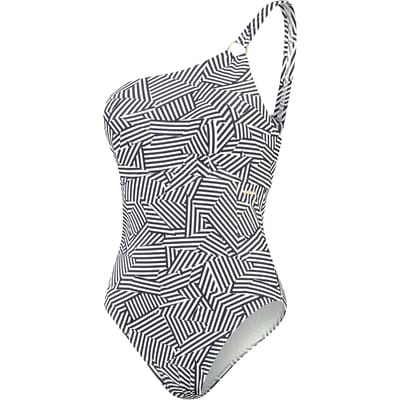 SPEEDO Zwemkledij ECO PRINT ASYMMETRIC 1P BLA/WHI