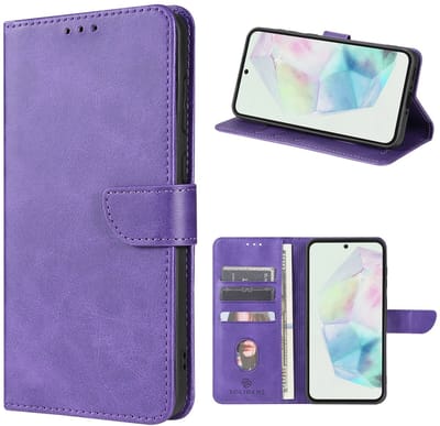 Solidenz hoesje - Geschikt voor Samsung Galaxy A56 / A36 - Bookcase - Paars