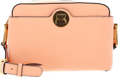 COCCINELLE Leren Schoudertas Liya Handbag Grained Leather Sunrise / Cuir Abrikoos