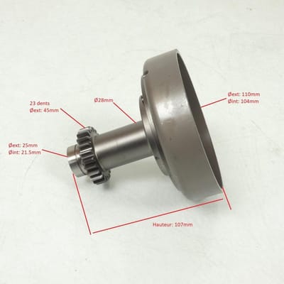 Cloche d'embrayage origine pour moto Kawasaki KLX 110 2003 à 2019 13095-0128
