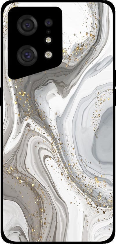 Smartphonica Telefoonhoesje Geschikt voor Oppo Find X5 met marmer opdruk - TPU backcover case marble design - Zilver geschikt voor Oppo Find X5