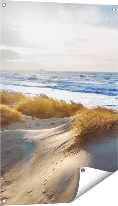 Gards Tuinposter Duinen en Zee - 60x90 cm - Tuindoek - Tuindecoratie - Wanddecoratie buiten - Tuinschilderij