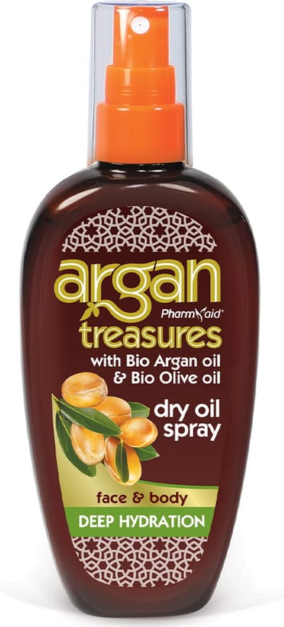 Pharmaid Argan Treasures Face & Body Dry Oil Spray 150ml - Hydraterende en Verzorgende Droge Olie met Biologische Arganolie