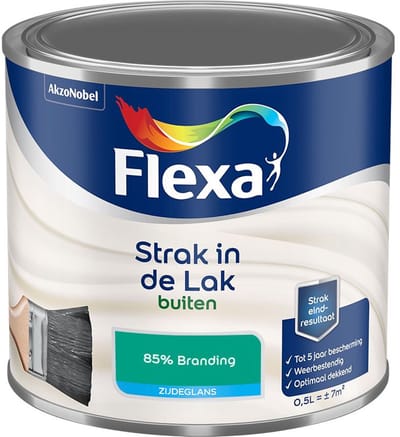Flexa - Strak In De Lak Buitenlak Zijdeglans - 85% Branding - Mengverf - 500 Ml