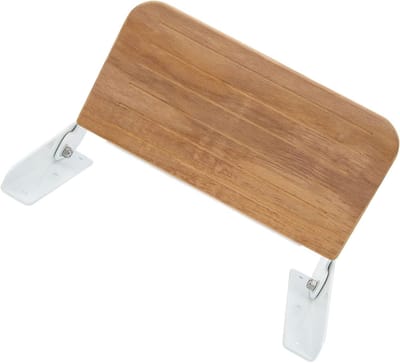 Douchestoel Opklapbaar - Badkamer Bankje - Veilig Douchen - Ruimtebesparend Ontwerp - Teak Aluminium - Houtkleur