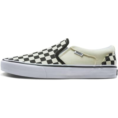 Vans Asher Checkerboard Unisex Sneakers Crème Zwart Natuurlijk VN000SEQIPD 40.5 gray