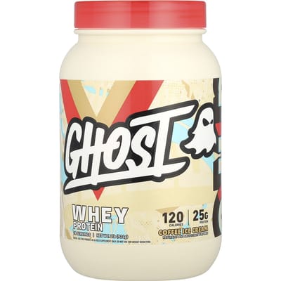 Ghost, Protéine de Whey, Crème Glacée Café, 2 lb (924 g)