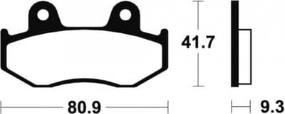 tecnium remblokje voor quad yamaha 450 yfz-s 2006 tot 2010 nieuw