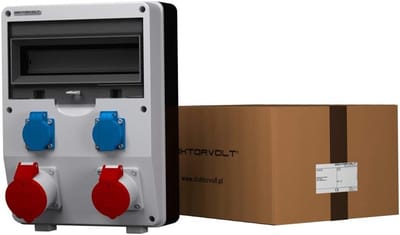 Stroomverdeler ECO met Schuko en CEE stopcontacten voor bouwprojecten en evenementen