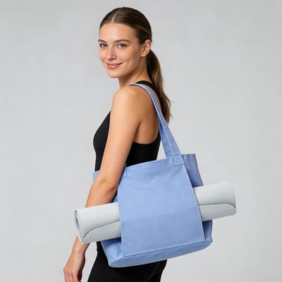 Yoga Tas voor Vrouwen, Sporttas met Vochtcompartiment, Flessenhouder en Volledige Rits voor Yogamatten en Accessoires, Ideaal voor Fitness en Reizen