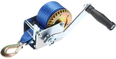 Cosensi - Handwinch - 450 KG - Betrouwbaar en gebruiksvriendelijk - Blauw - Handmatige opslaglieren - Geschikt voor trailers en boten - Ro...