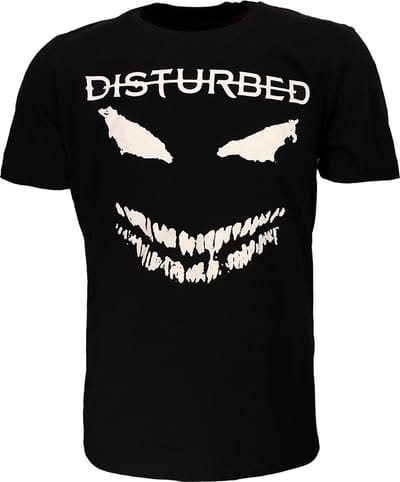 Disturbed Scare Face Candle T-Shirt - Officiële Merchandise - L