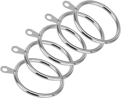EGoods - Metalen Gordijnringen voor Gordijnroede - Opknoping Ringen - Voile Net - Set van 40 - Zilverkleurig