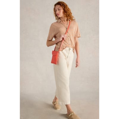 White Stuff Coco Leather Phone Bag Bright Red Maat: OS | Crossbodytassen Outlet | Dames | Blauw