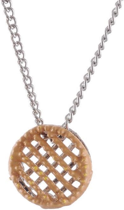Behave - Ketting met decoratief cirkeltje in oranje ontwerp - Modeaccessoire voor speelse looks