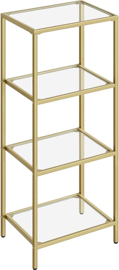 FurnStar - Boekenkast - Staande Vakkenkast - 40x30x95cm - Gold